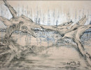 driftwood abstracct with figures