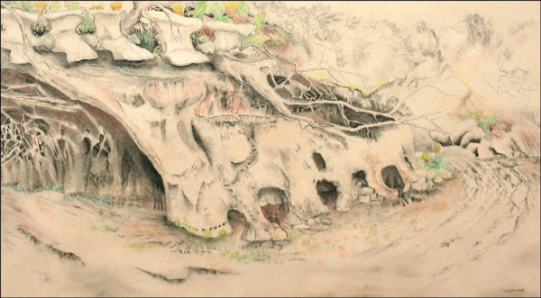 tourist season landscape with backbone