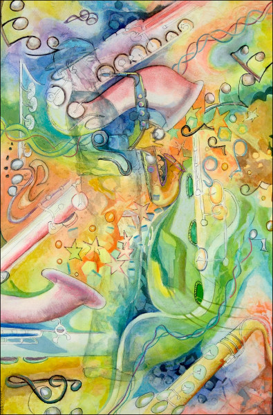 color of music sax man 
